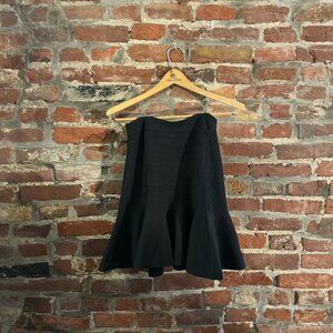 Guess Los Angeles Lined Black Mini Skirt Flared Bottom Size XL Y2K